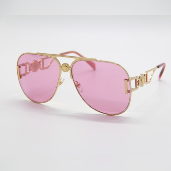 NEW VERSACE VE2255 1002/A4 UNISEX AVIATOR SUNGLASSES VERSACE VE2255 1002A4 - Picture 3 of 11